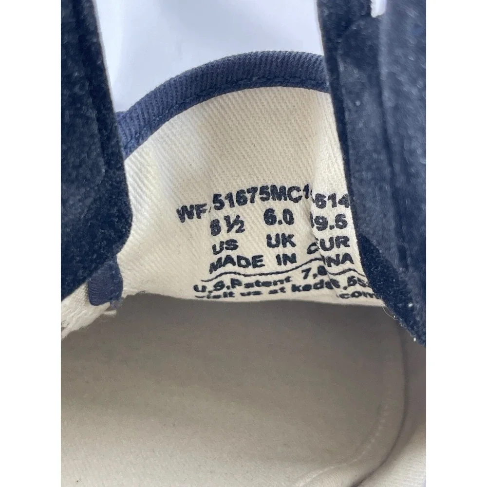 Kate Spade Women's SZ 8.5 Keds White Floral Navy Slip On Spring Summer Casual